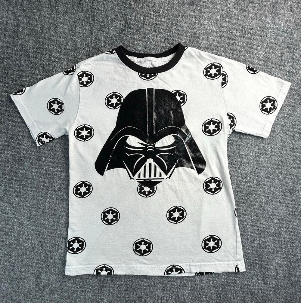Star Wars Darth Vader Imperial Symbols T-Shirt Youth Medium 10/12 White - Picture 1 of 7